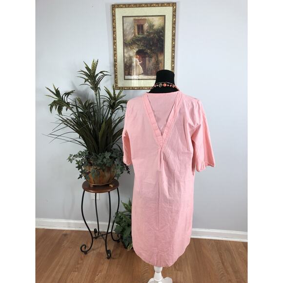 Depending Dress XL 1/2 Sleeve Boho Vacation Clueless Preppy Rd-Neck Pullover - Picture 4 of 10